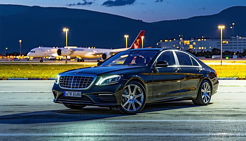Luxury car available for rent at Sarajevo airport